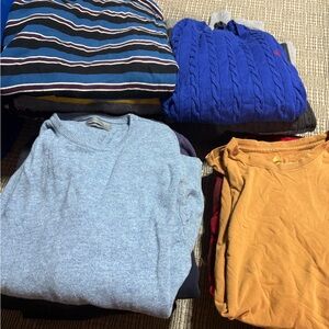 Brooks Brothers Blue and Gray Knit Sweater Bundle